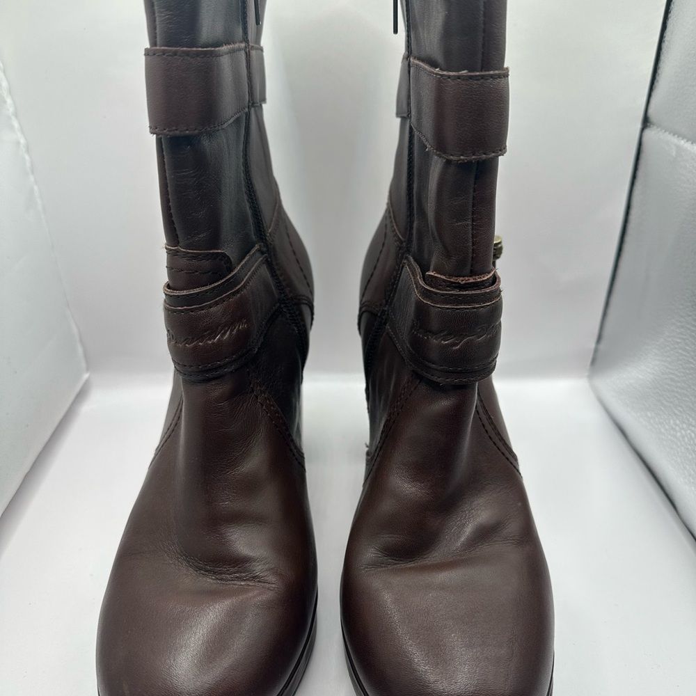Harley Davidson Marissa Brown Platform Leather Boots Size 10 — image 2 of 8